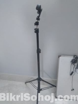 white board boya microphone camera stand selfie sticke